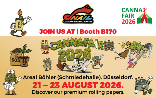 Snail Papers exhibiting at Cannafair Düsseldorf 2026 at Areal Böhler Booth B170